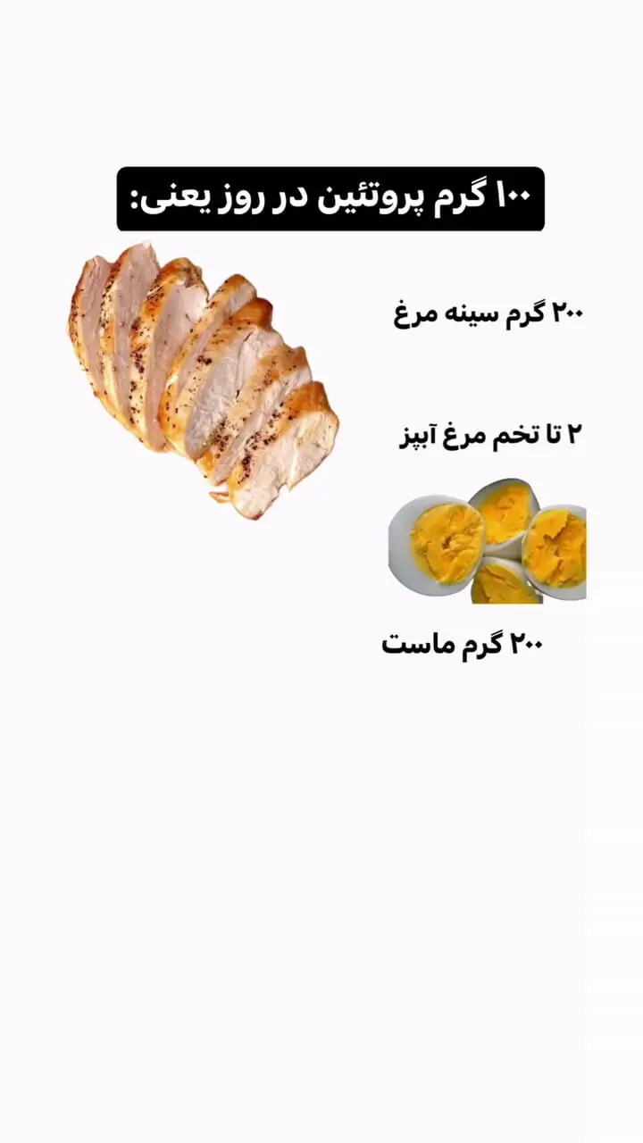 100 گرم پروتئین در روز یعنی چه ؟ + فیلم