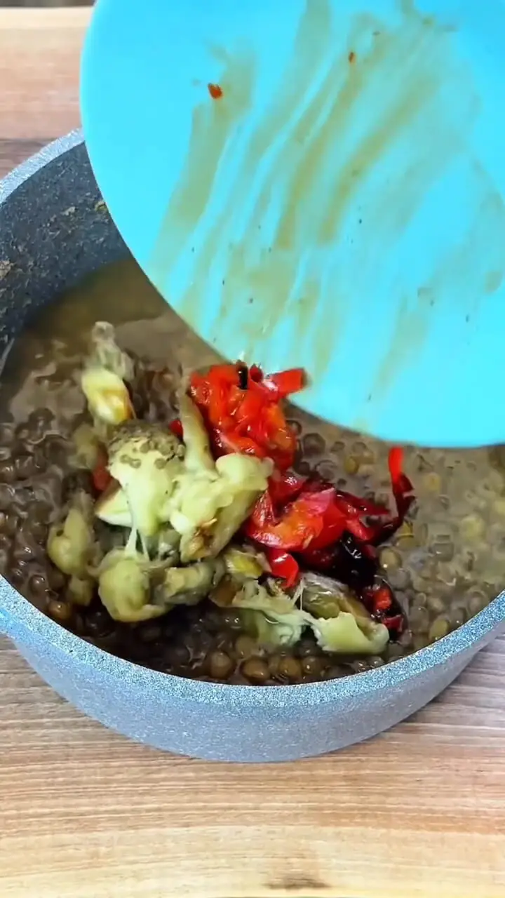 طرز تهیه حلیم بادمجان فوری و ارزان بدون گوشت+ فیلم